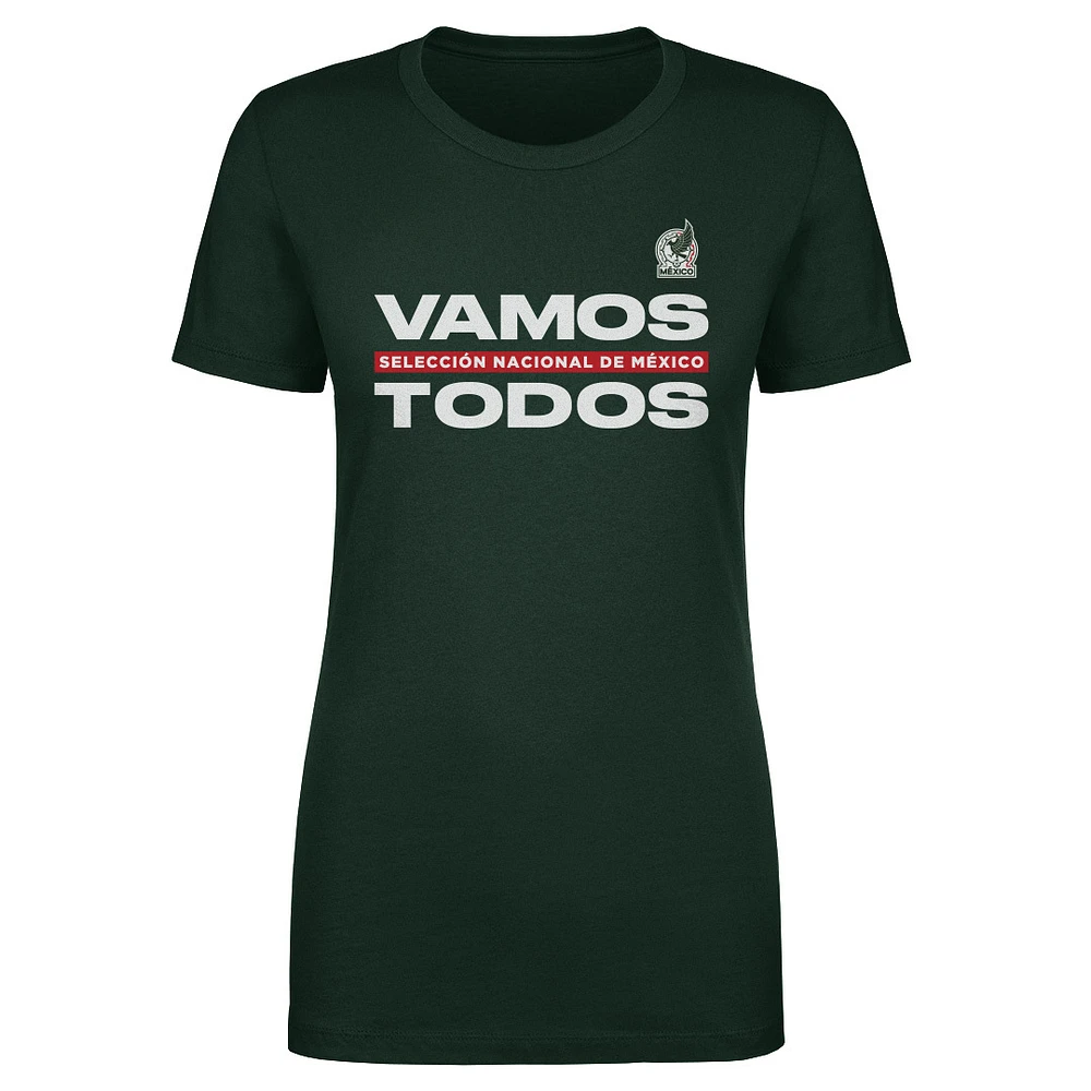 Women's 500 Level Dark Green Mexico National Team Vamos Todos T-Shirt