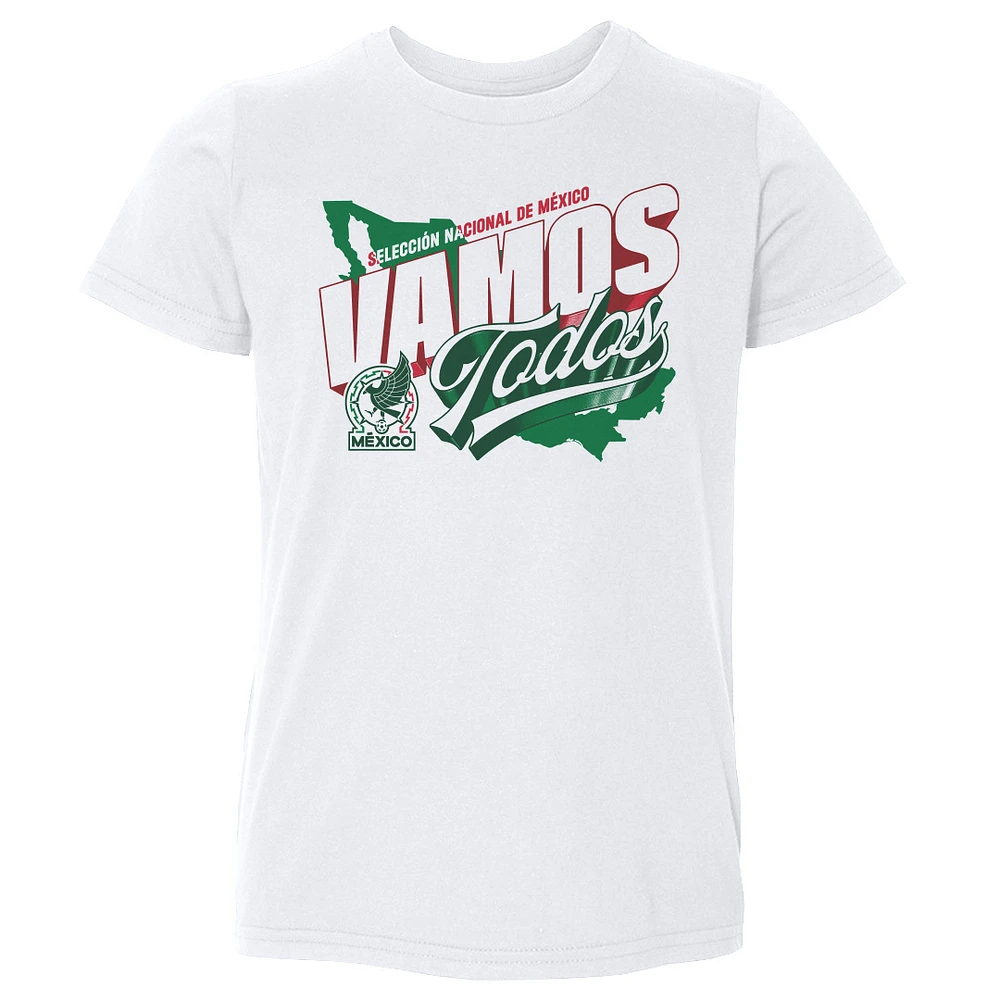 Toddler 500 Level White Mexico National Team Vamos Todos Country T-Shirt