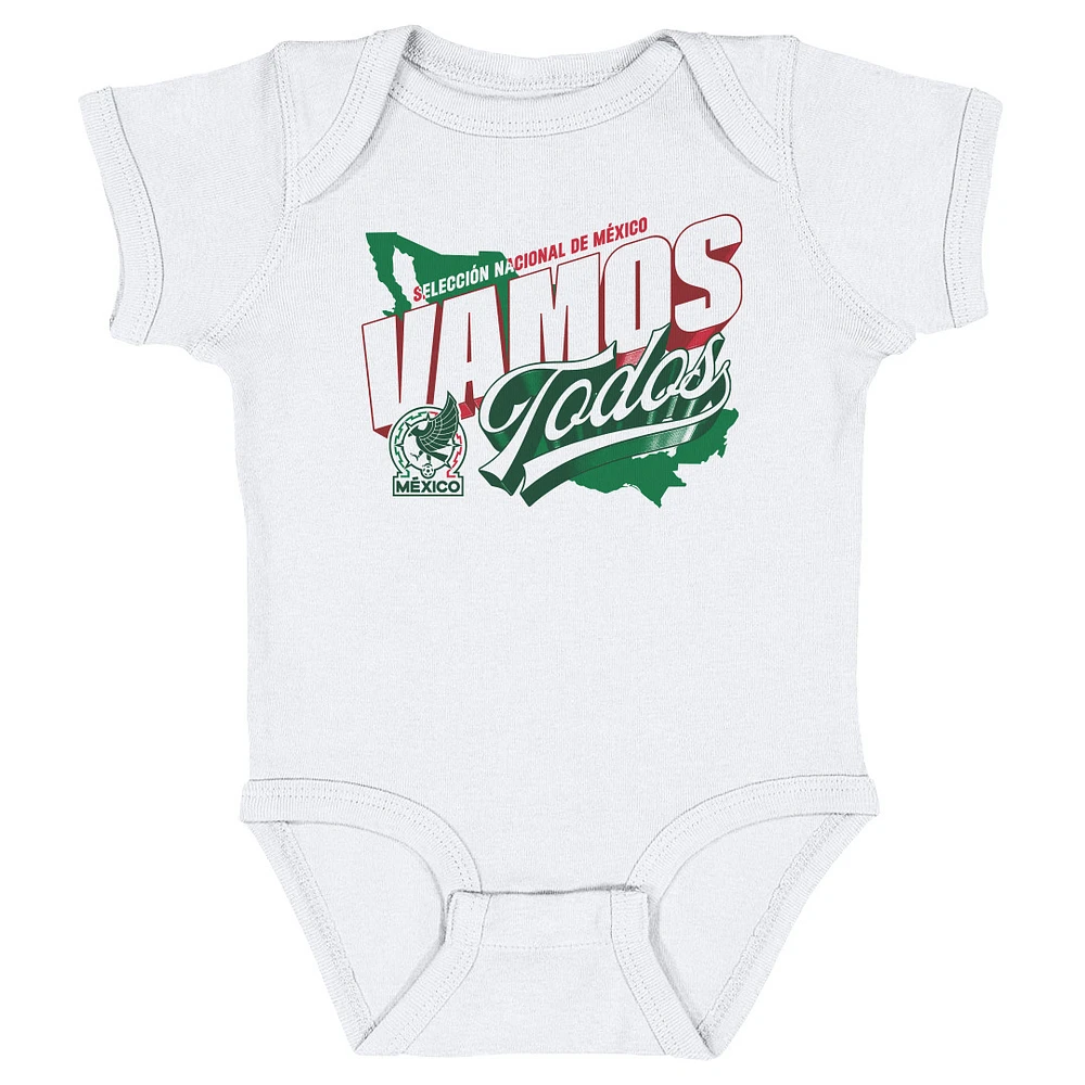 Infant 500 Level White Mexico National Team Vamos Todos Country Bodysuit