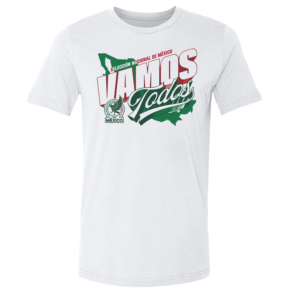 Men's 500 Level White Mexico National Team Vamos Todos Country Cotton T-Shirt