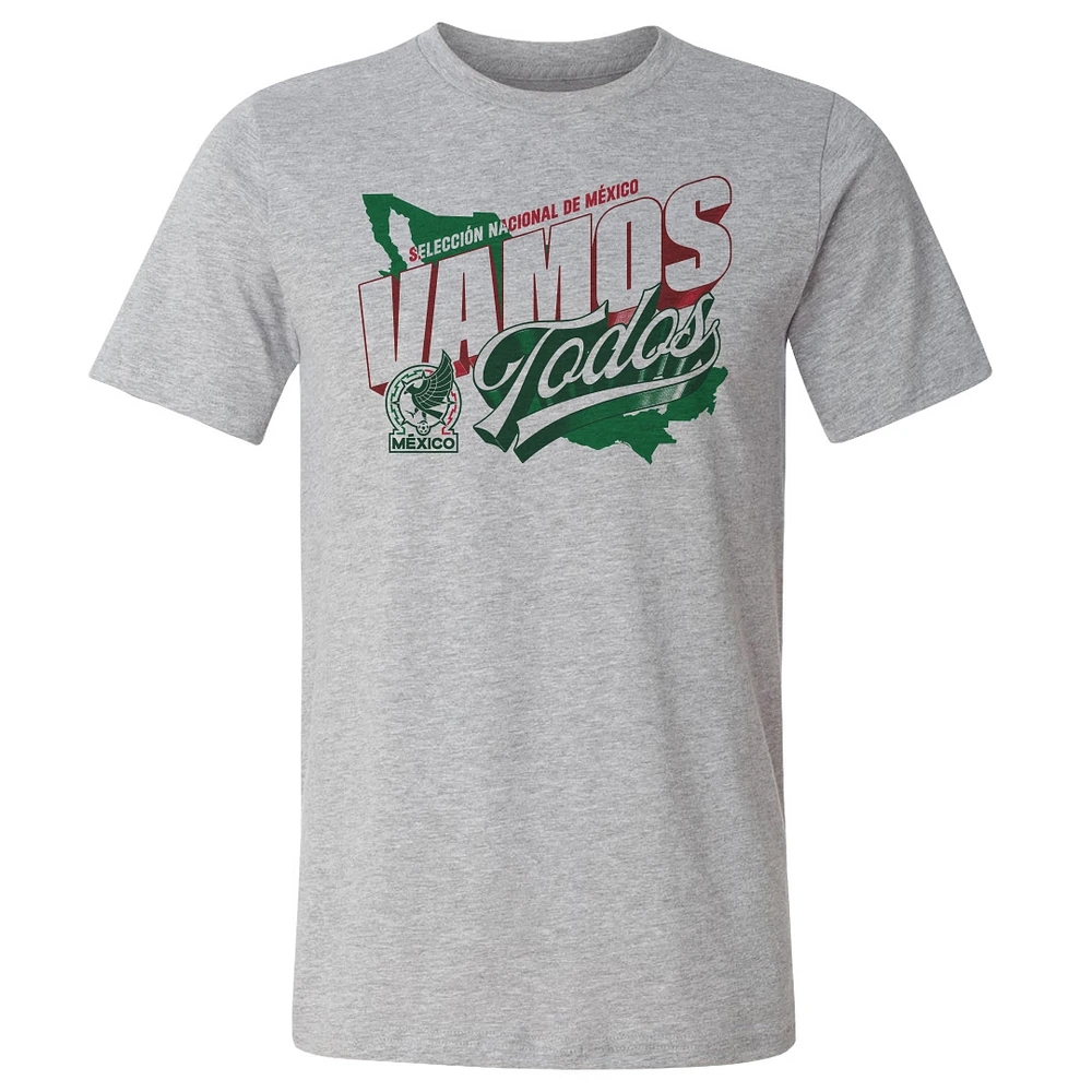 Men's 500 Level Heather Gray Mexico National Team Vamos Todos Country Cotton T-Shirt