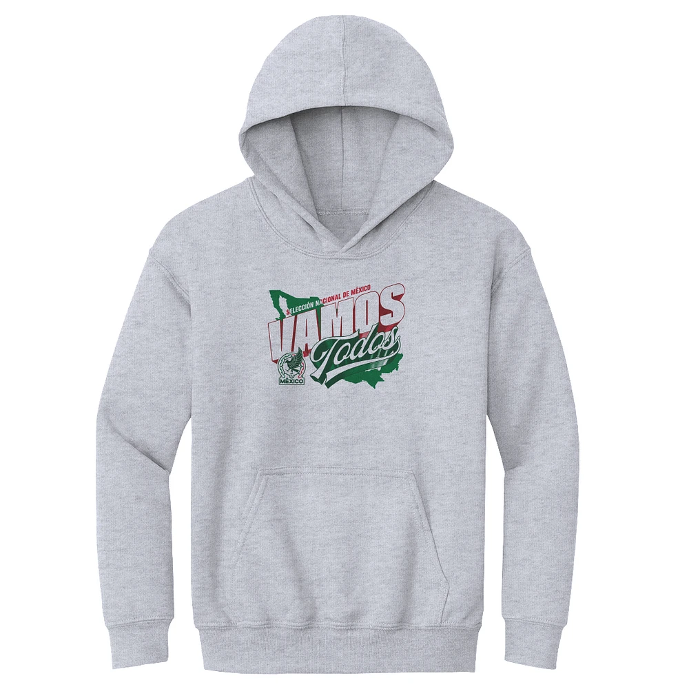 Youth 500 Level Gray Mexico National Team Vamos Todos Country Pullover Hoodie