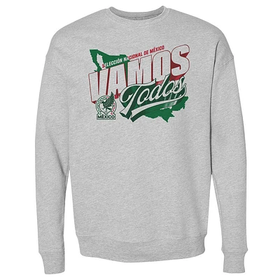 Men's 500 Level Heather Gray Mexico National Team Vamos Todos Country Crewneck Sweatshirt