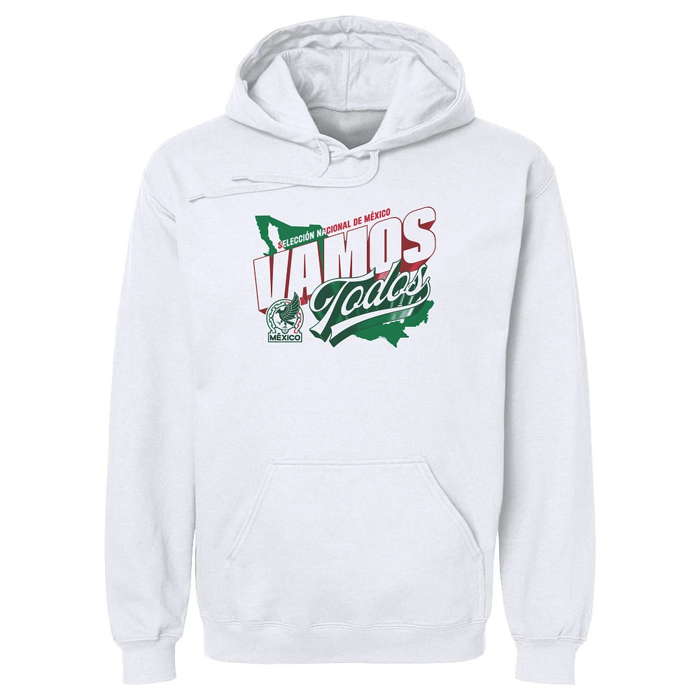 Men's 500 Level White Mexico National Team Vamos Todos Country Pullover Hoodie