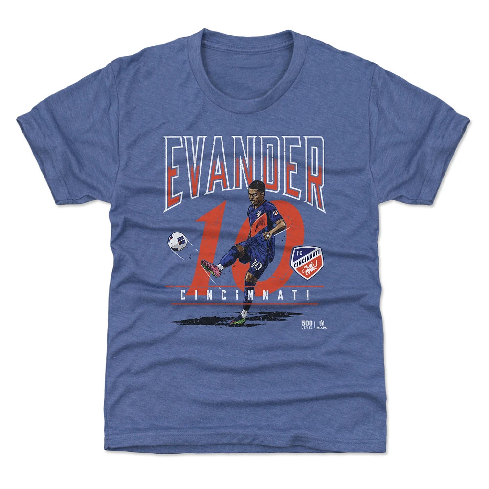 Youth 500 Level Evander Blue FC Cincinnati Feature T-Shirt