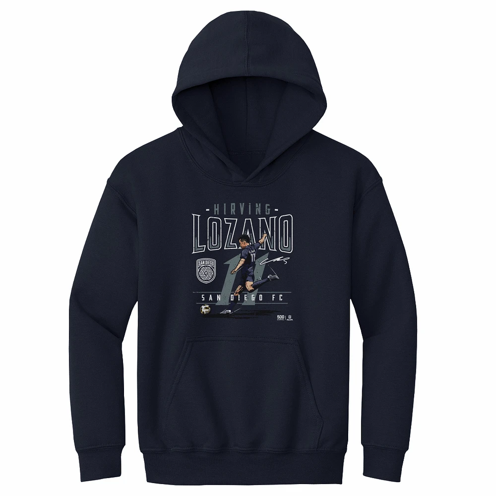 Youth 500 Level Hirving Lozano Navy San Diego FC Feature Pullover Hoodie