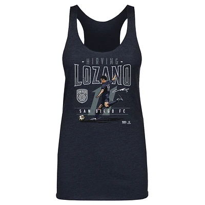 Women's 500 Level Hirving Lozano Navy San Diego FC Feature Tri-Blend Tank Top