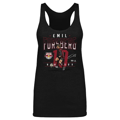 Women's 500 Level Emil Forsberg Black New York Red Bulls Feature Tri-Blend Tank Top