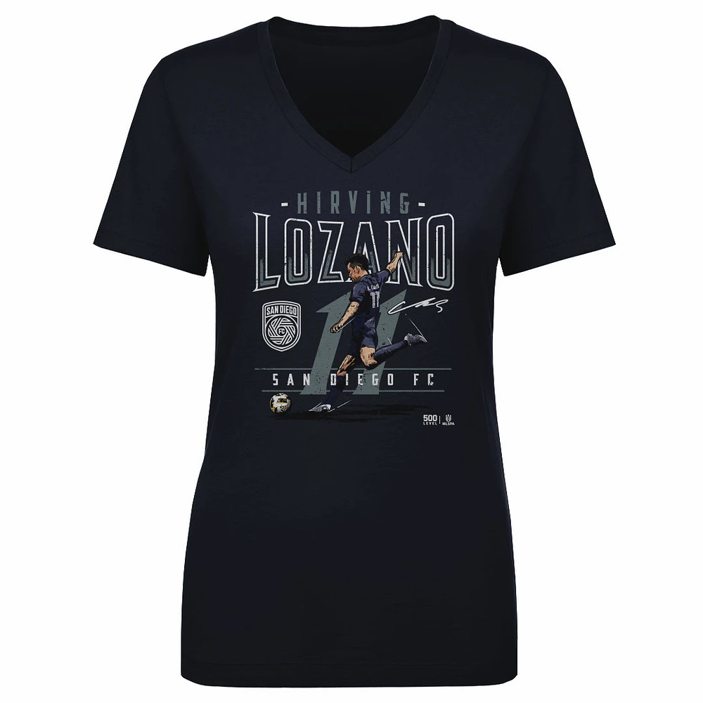 Women's 500 Level Hirving Lozano Navy San Diego FC Feature V-Neck T-Shirt
