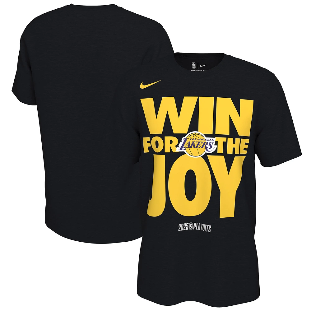 Unisex Nike Black Los Angeles Lakers 2025 NBA Playoffs On-Court Mantra T-Shirt
