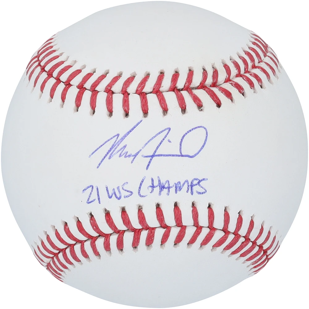 Max Fried New York Yankees Autographed Baseball with "21 WS Champs" Inscription