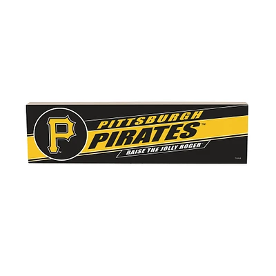 Pittsburgh Pirates 5" x 18" Shadow Logo Wood Mantle Sign