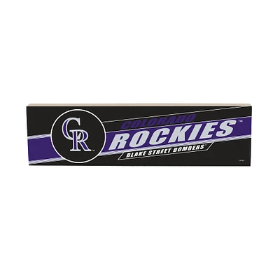 Colorado Rockies 5" x 18" Shadow Logo Wood Mantle Sign