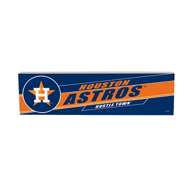 Houston Astros 5" x 18" Shadow Logo Wood Mantle Sign