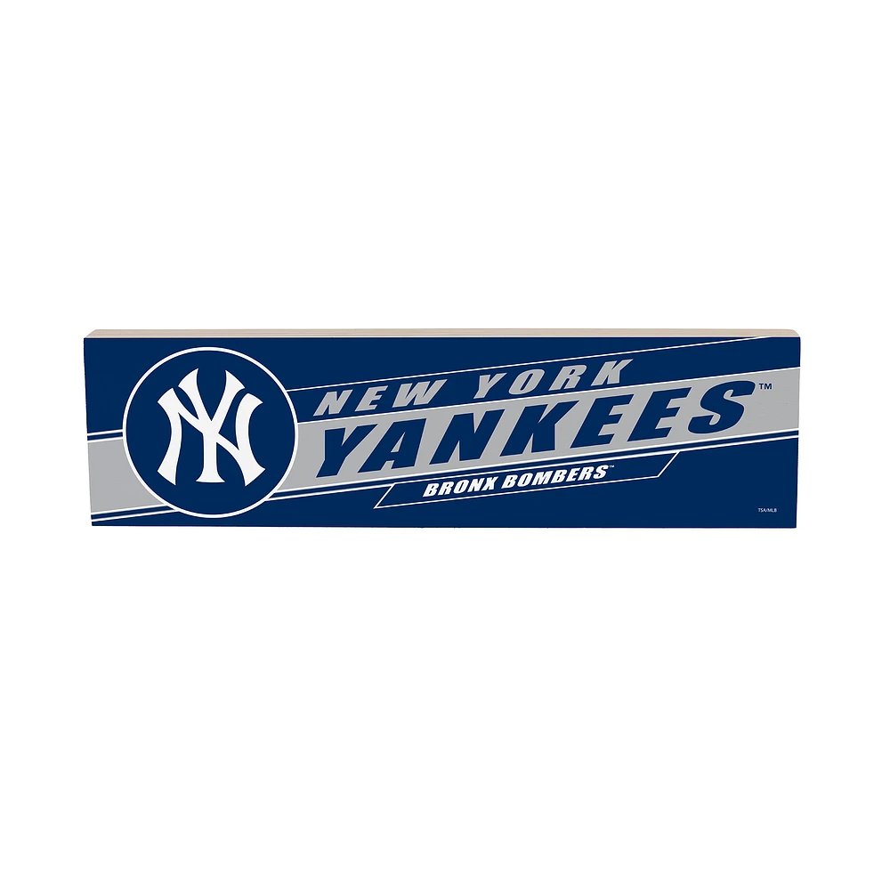 New York Yankees 5" x 18" Shadow Logo Wood Mantle Sign