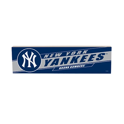 New York Yankees 5" x 18" Shadow Logo Wood Mantle Sign