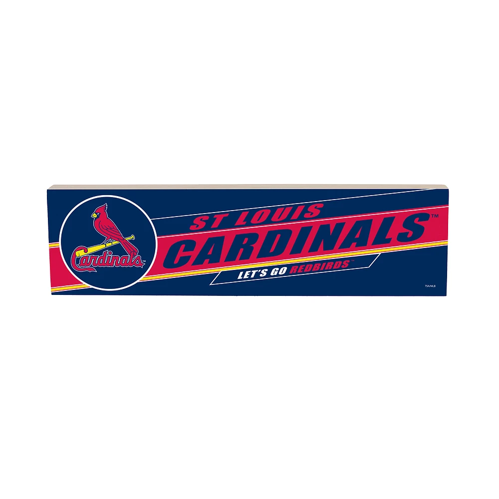 St. Louis Cardinals 5" x 18" Shadow Logo Wood Mantle Sign