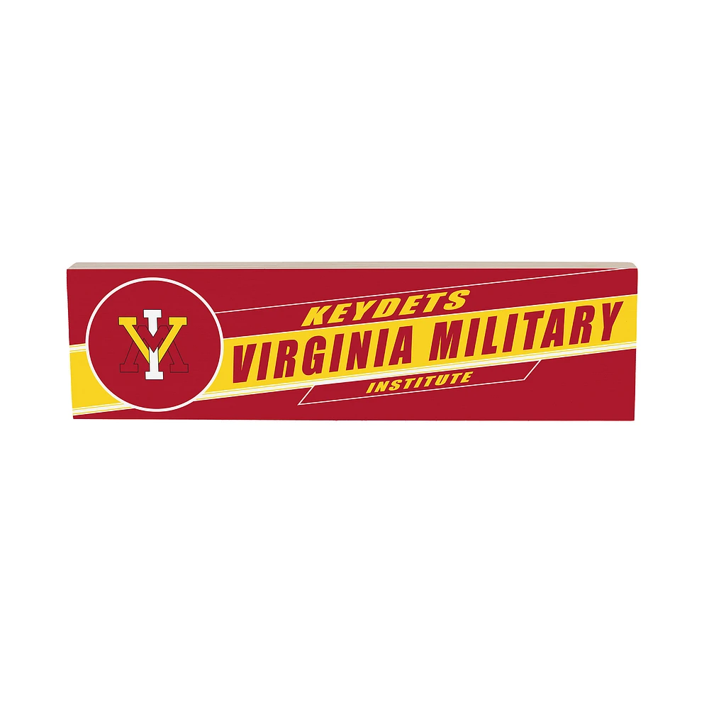 Virginia Military Institute Keydets 5" x 18" Shadow Logo Wood Mantle Sign