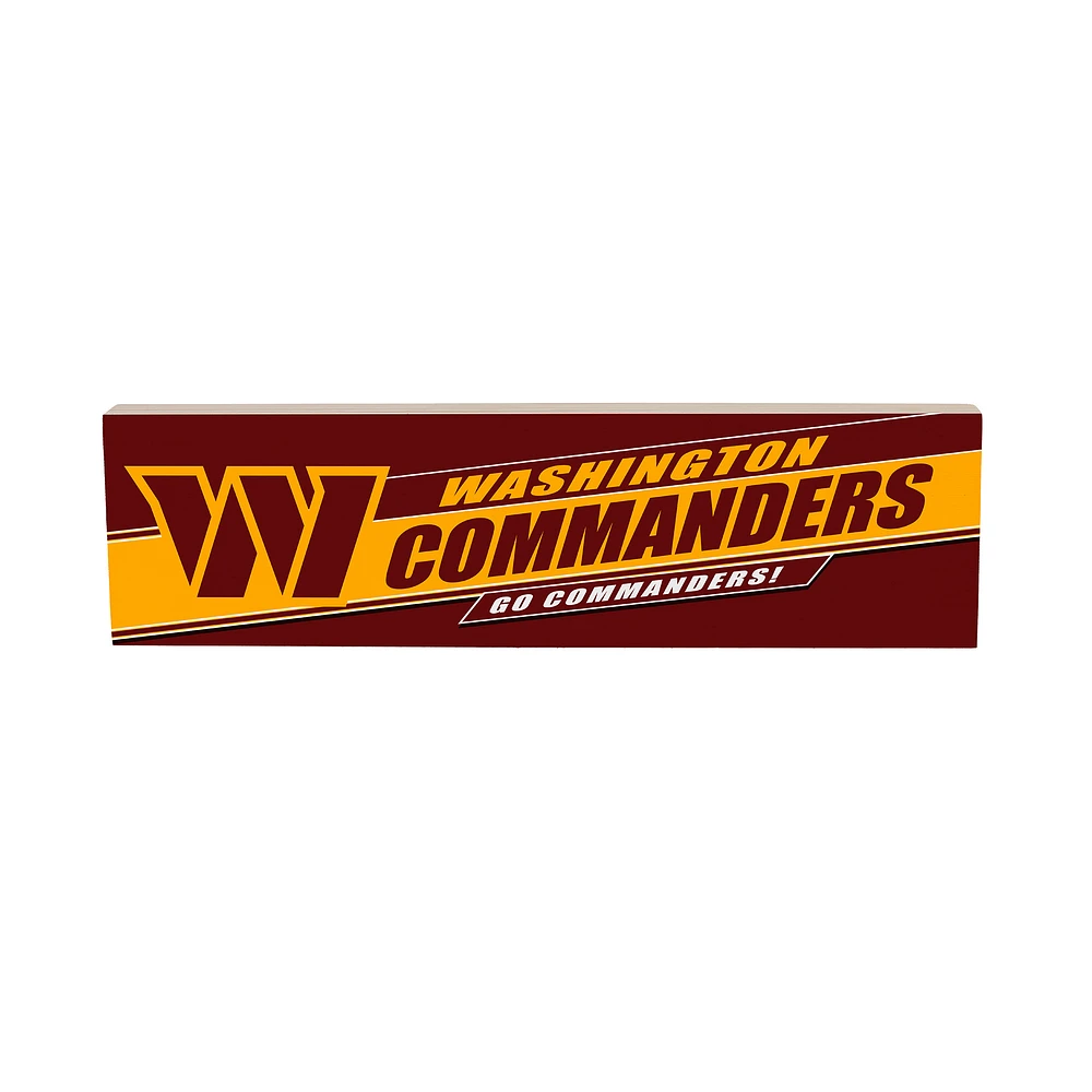 Washington Commanders 5" x 18" Shadow Logo Wood Mantle Sign