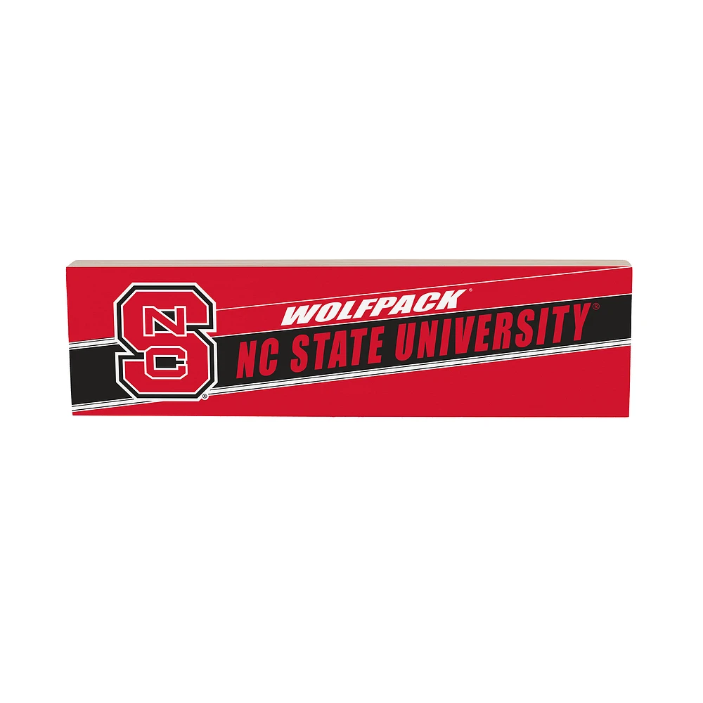 NC State Wolfpack 5" x 18" Shadow Logo Wood Mantle Sign