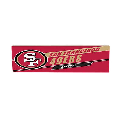 San Francisco 49ers 5" x 18" Shadow Logo Wood Mantle Sign