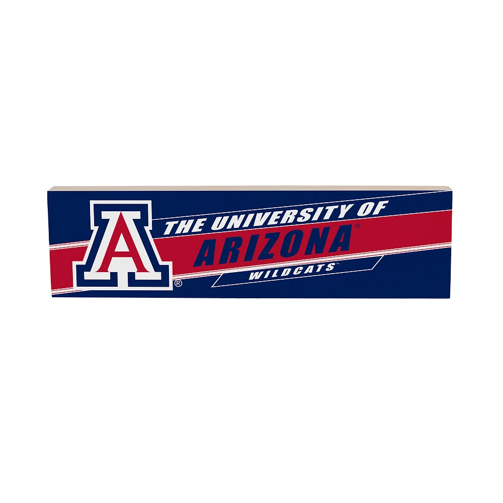 Arizona Wildcats 5" x 18" Shadow Logo Wood Mantle Sign