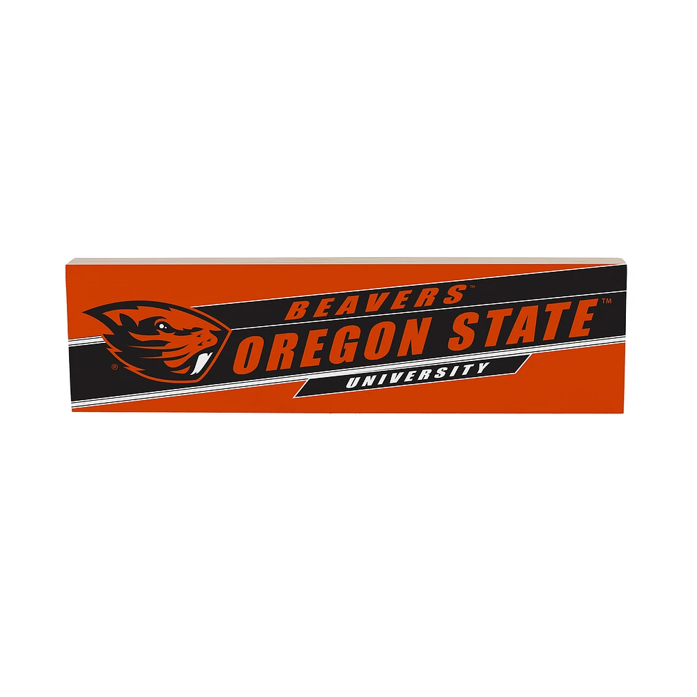 Oregon State Beavers 5" x 18" Shadow Logo Wood Mantle Sign
