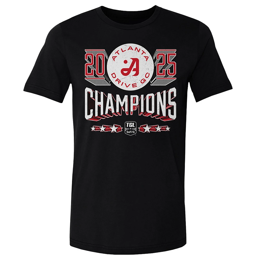 Men's 500 Level Black Atlanta Drive GC 2025 TGL Champions T-Shirt