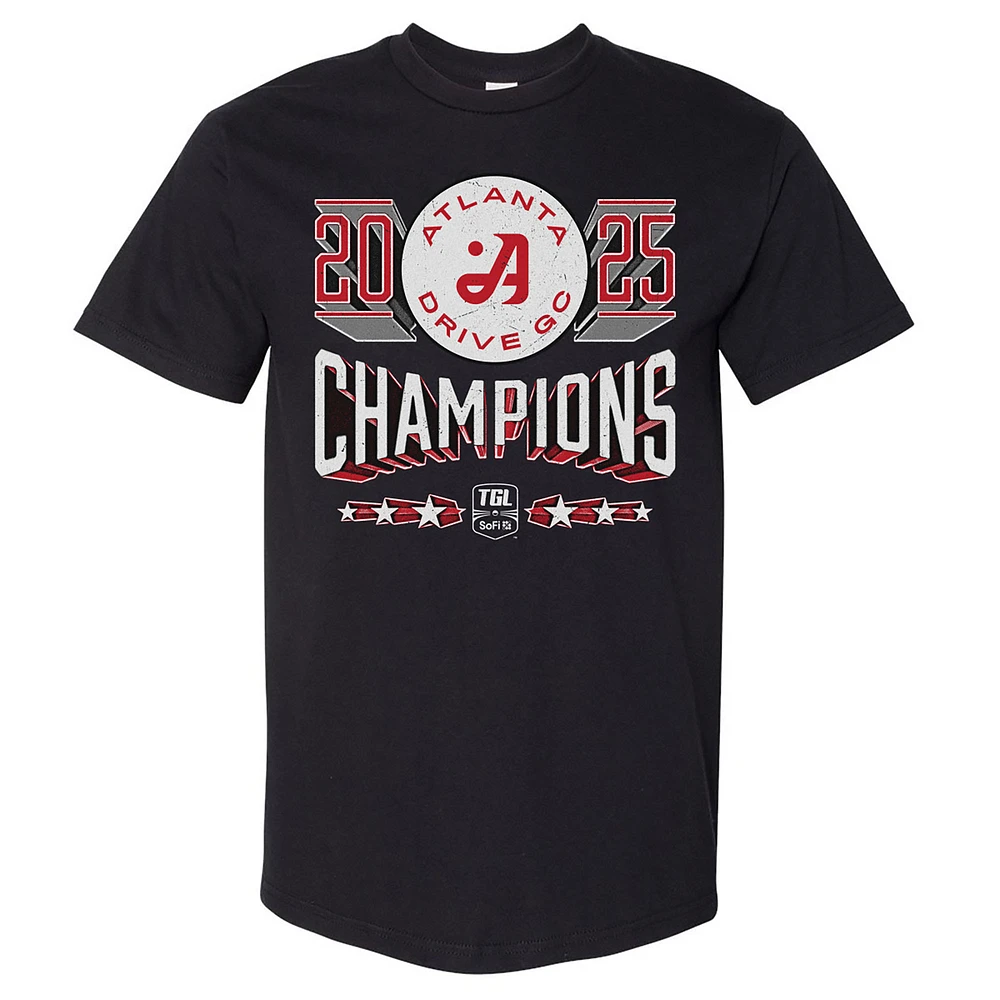 Men's 500 Level Black Atlanta Drive GC 2025 TGL Champions Heavyweight T-Shirt