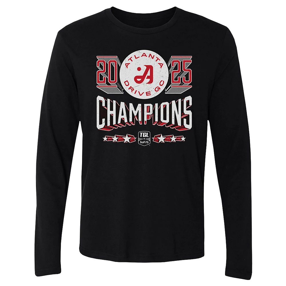 Men's 500 Level Black Atlanta Drive GC 2025 TGL Champions Long Sleeve T-Shirt