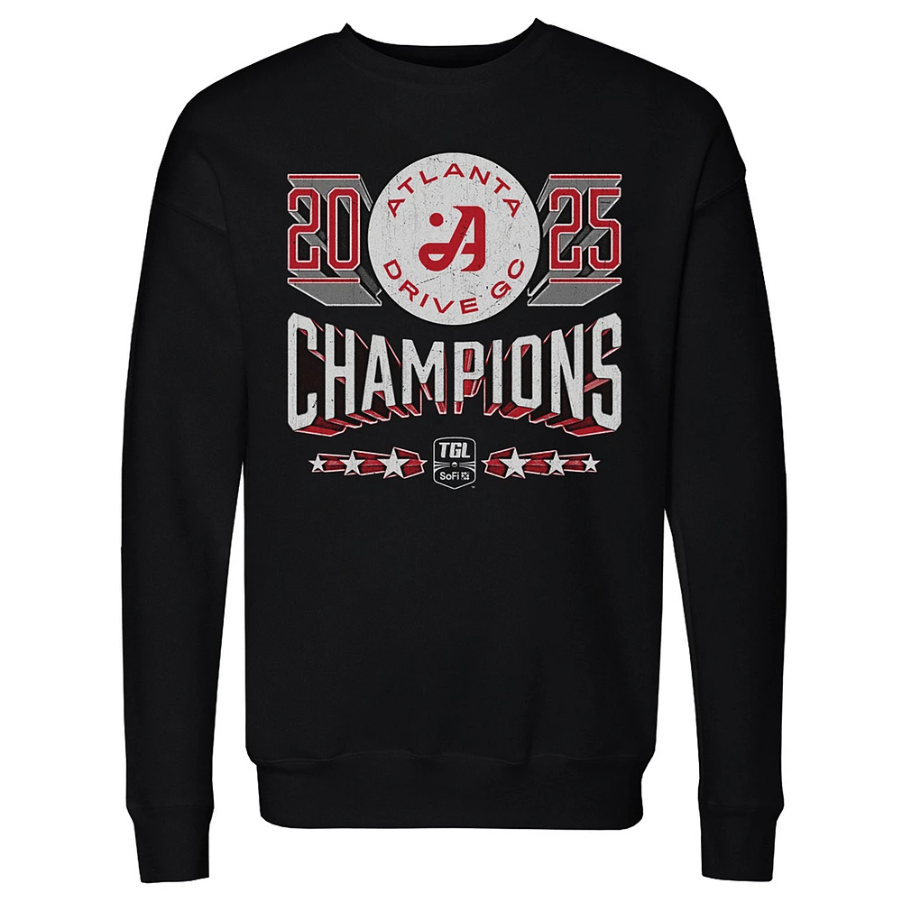 Men's 500 Level Black Atlanta Drive GC 2025 TGL Champions Pullover Sweatshirt