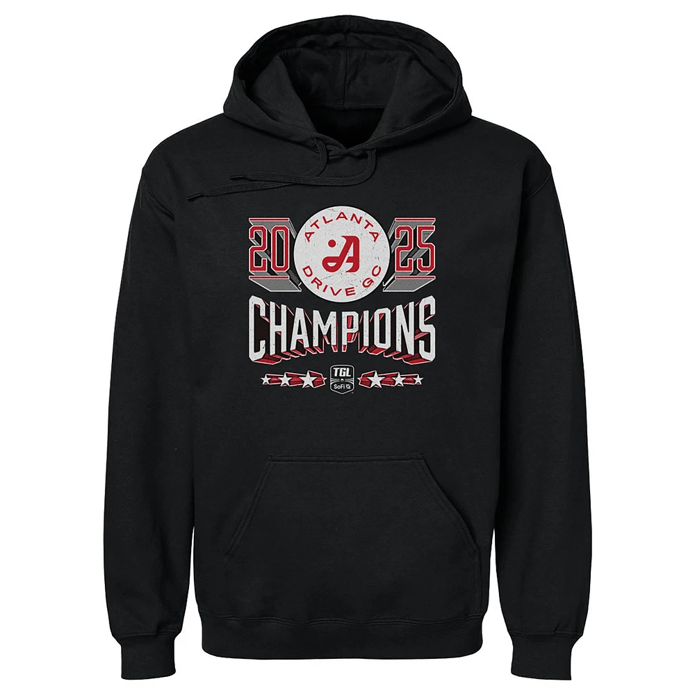 Men's 500 Level Black Atlanta Drive GC 2025 TGL Champions Pullover Hoodie