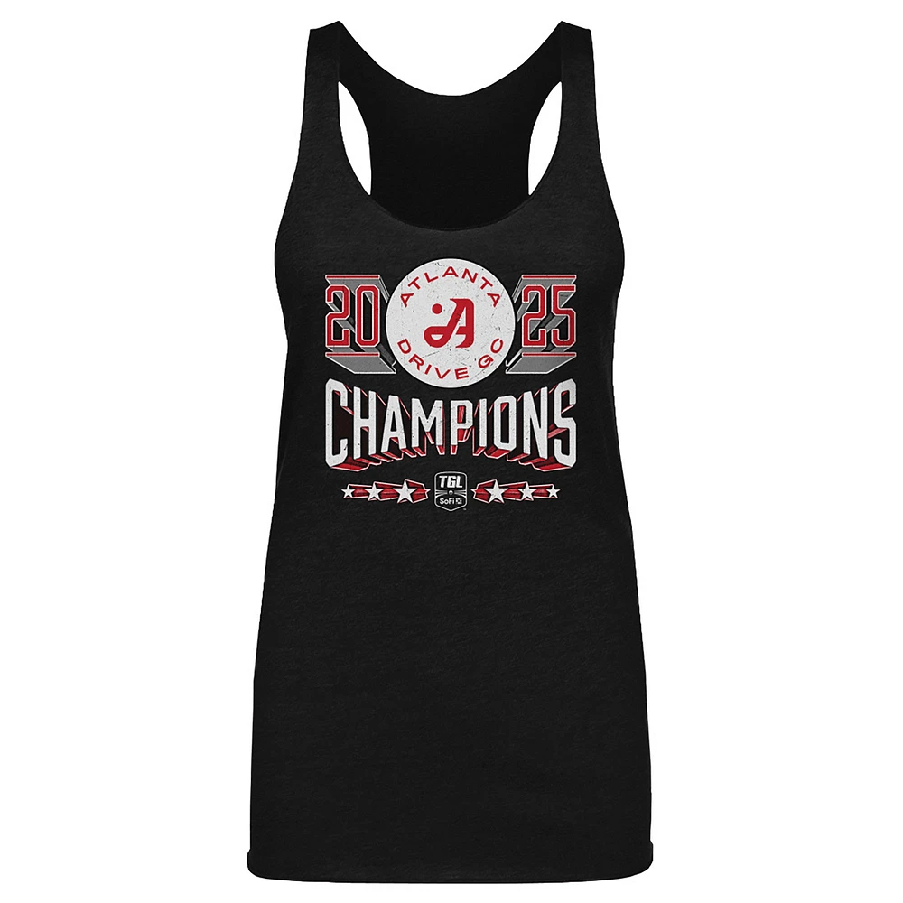 Women's 500 Level Black Atlanta Drive GC 2025 TGL Champions Tri-Blend Tank Top