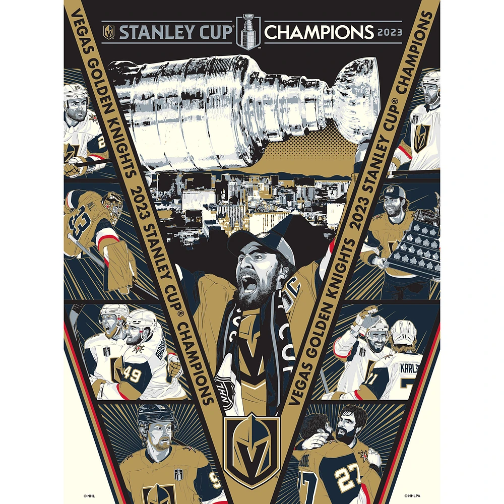 Phenom Gallery Vegas Golden Knights 2023 Stanley Cup Champions 18" x 24" Serigraph