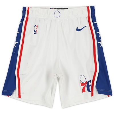 Philadelphia 76ers Team-Issued White Nike Shorts from the 2024-25 NBA Season