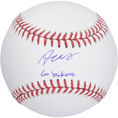 Austin Wells New York Yankees Autographed Baseball with "Go Yankees" Inscription