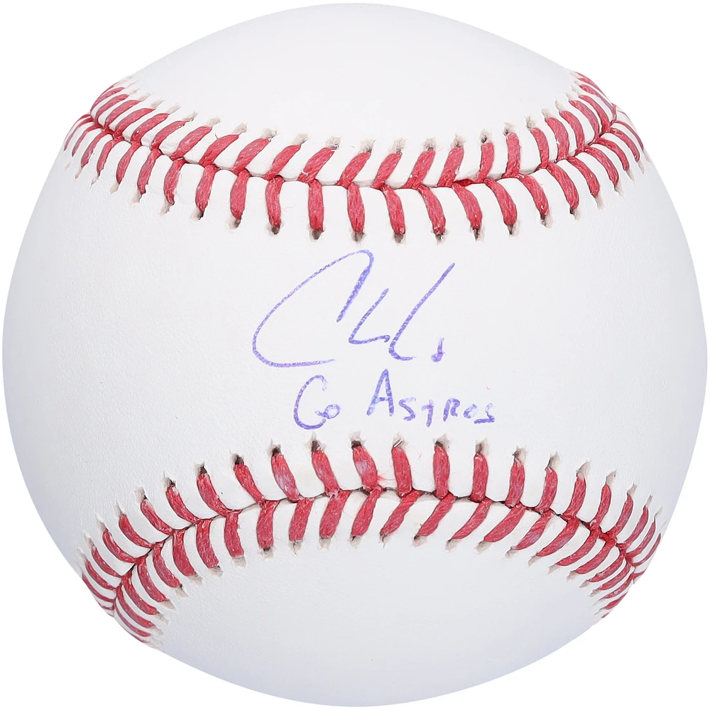 Christian Walker Houston Astros Autographed Baseball with "Go Astros" Inscription