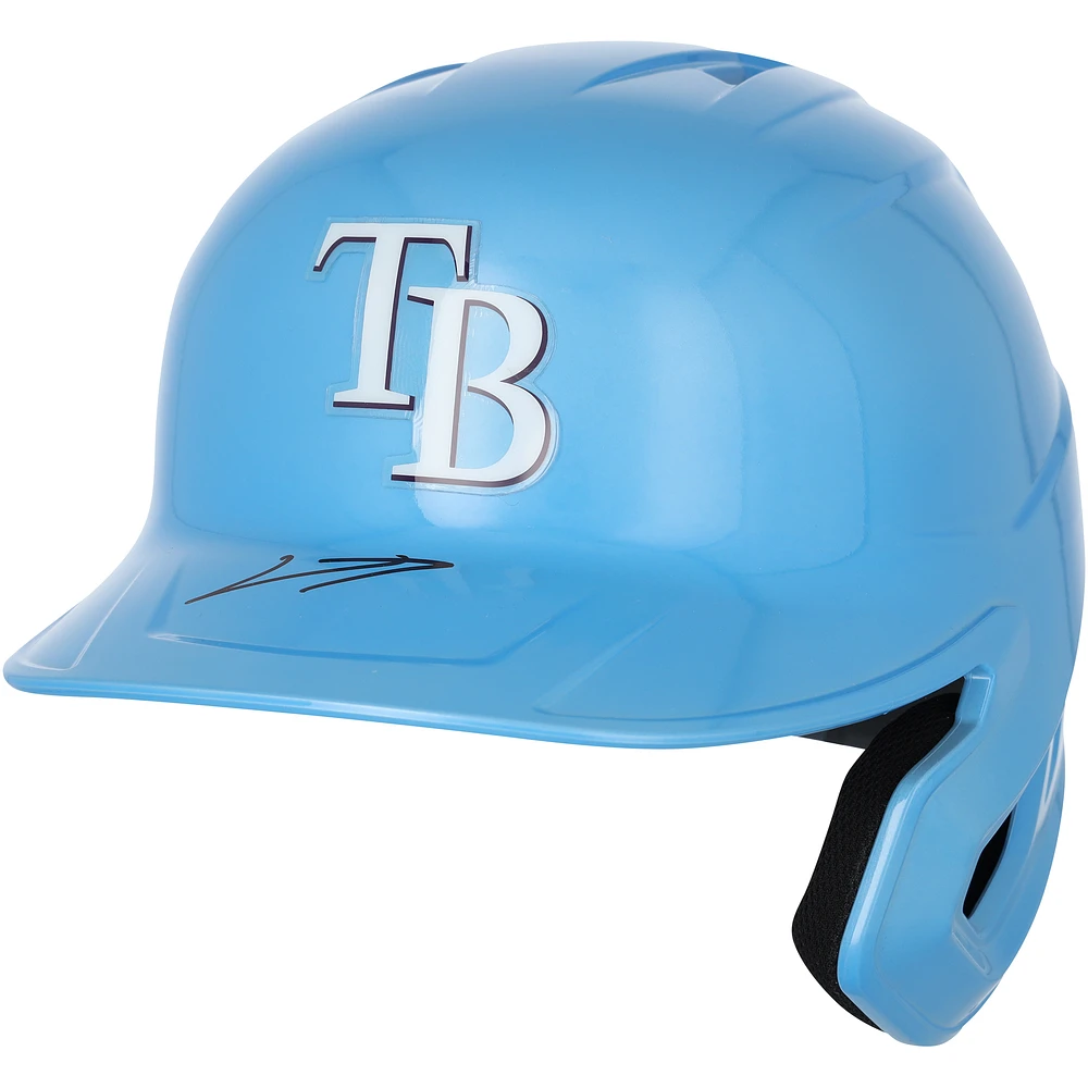 Junior Caminero Tampa Bay Rays Autographed Alternate Chrome Replica Batting Helmet