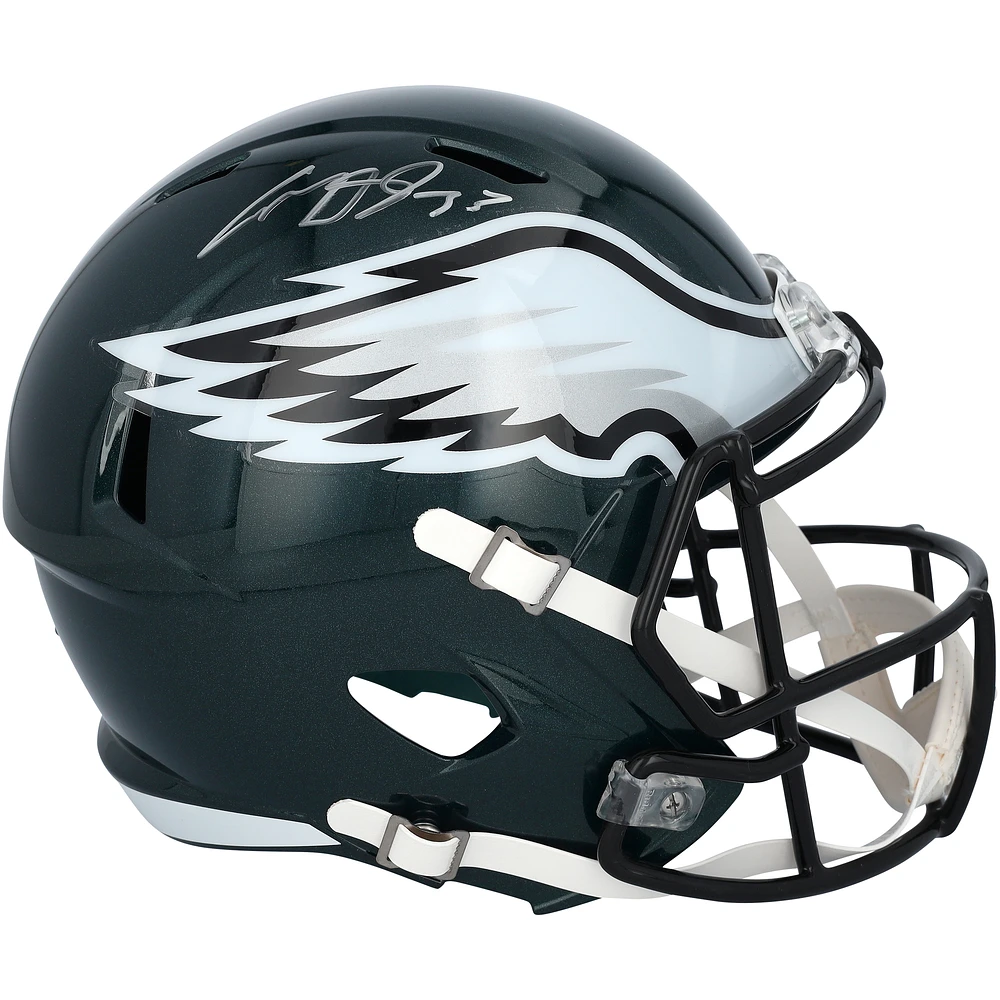 Cooper DeJean Philadelphia Eagles Autographed Super Bowl LIX Champions Logo Speed Replica Helmet