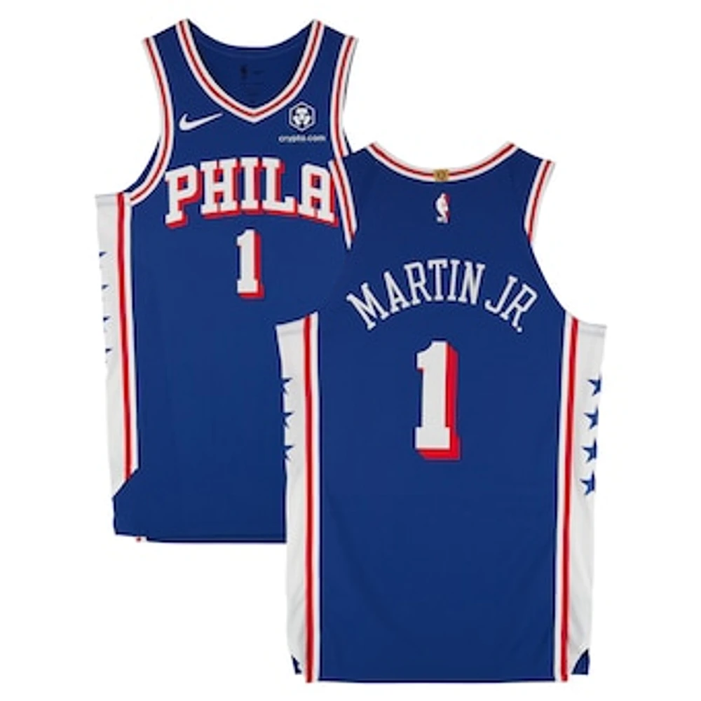 Kenyon Martin Jr. Philadelphia 76ers Game-Used #1 Royal Jersey vs. Chicago Bulls on December 8, 2024 - Size 46+4