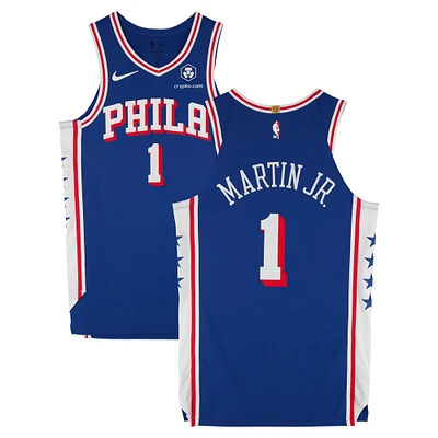 Kenyon Martin Jr. Philadelphia 76ers Game-Used #1 Royal Jersey vs. Chicago Bulls on December 8, 2024 - Size 46+4