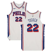 Jordan Tucker Philadelphia 76ers Player-Issued #22 White Jersey from the 2024-25 NBA Season - Size 50+4