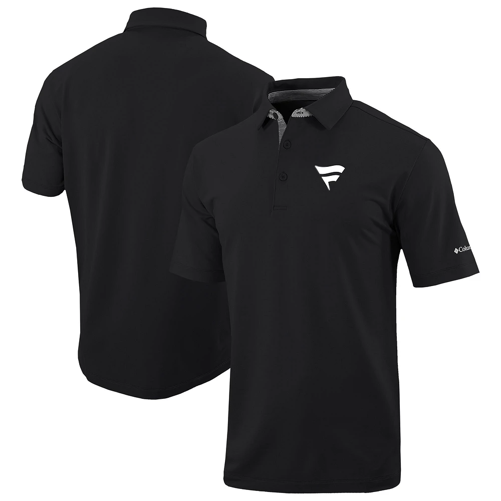 Men's Columbia Black Fanatics Corporate Omni-Wick Even Lie Polo