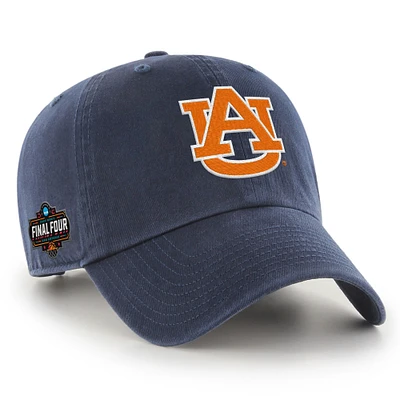 Men's '47 Navy Auburn Tigers 2025 NCAA Men's Basketball Tournament March Madness Final Four Clean Up Adjustable Hat