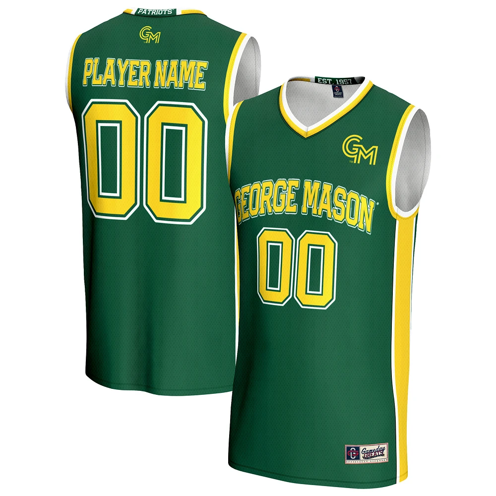 Unisex GameDay Greats Green George Mason Patriots NIL Pick-A-Player Lightweight Men's Basketball Jersey