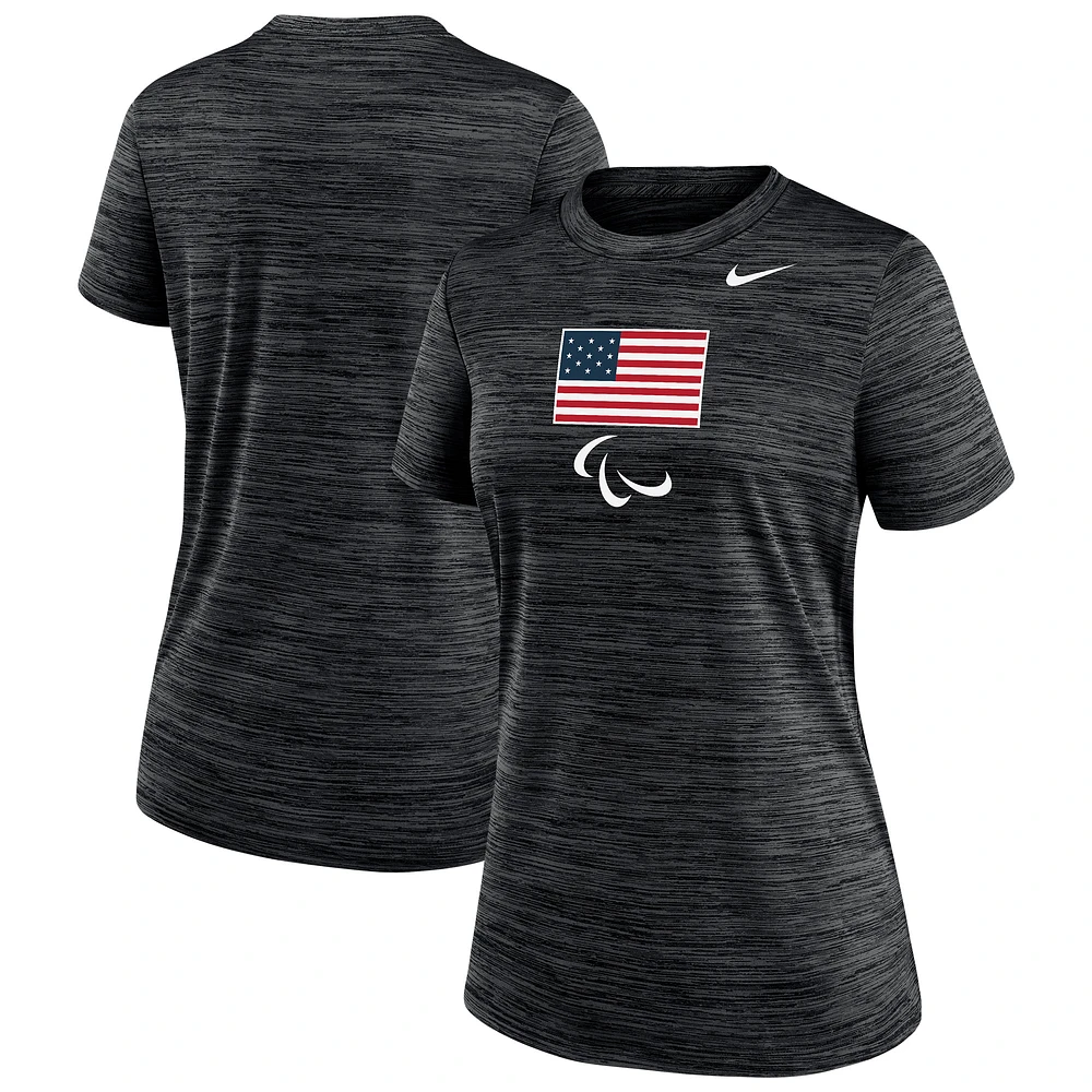 Women's Nike Black U.S. Paralympics Velocity Performance T-Shirt