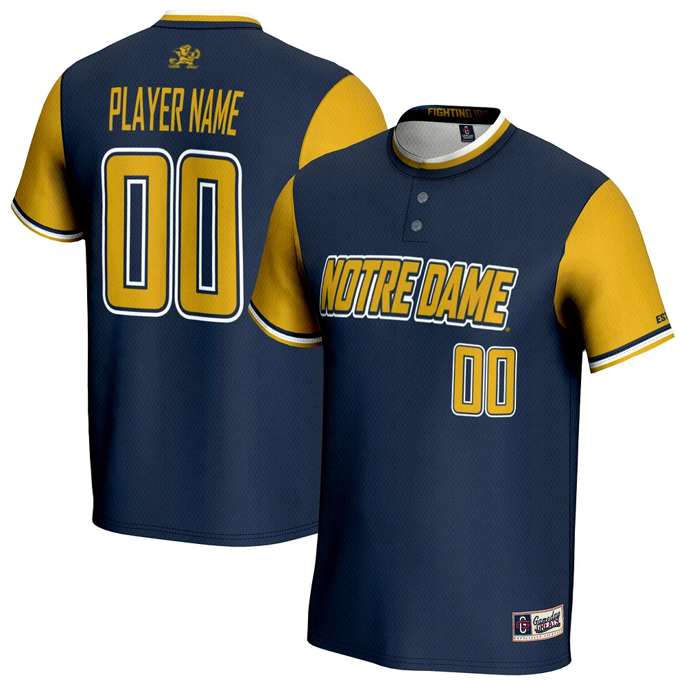 Unisex GameDay Greats Navy Notre Dame Fighting Irish NIL Pick-A-Player Lightweight Softball Jersey