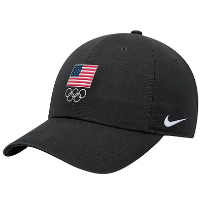 Men's Nike Black Team USA Club Adjustable Hat
