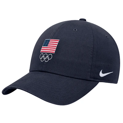 Men's Nike Navy Team USA Club Adjustable Hat