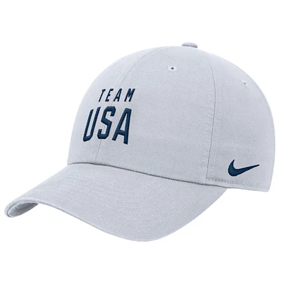Men's Nike White Team USA Club Adjustable Hat
